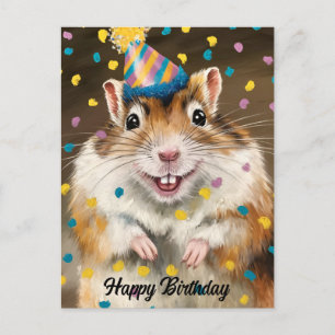 Mongolian Gerbil confetti Postcard