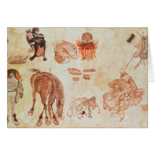 Mongolian nomadic camp, 15th century cards
