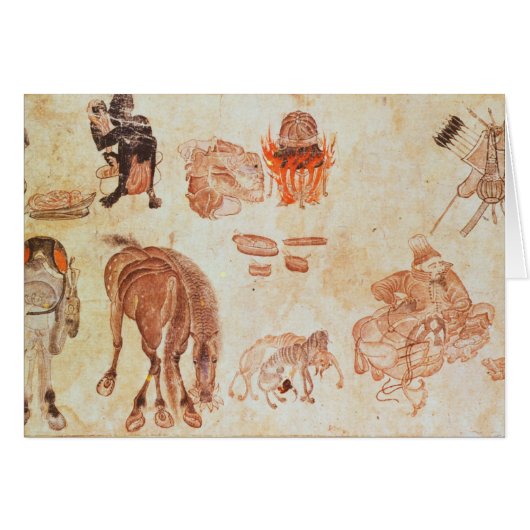 Mongolian nomadic camp, 15th century cards (Front Horizontal)
