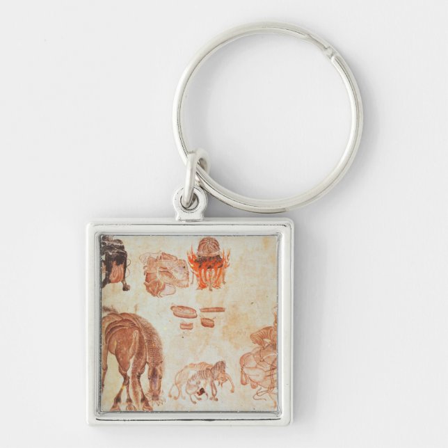 Mongolian nomadic camp, 15th century keychain (Front)