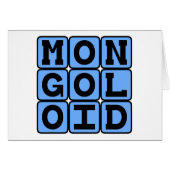Mongoloid, Offensive Term Cards (Front Horizontal)