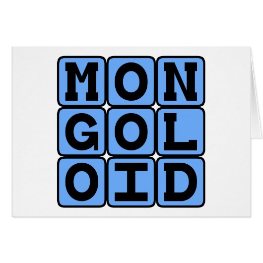 Mongoloid, Offensive Term Cards (Front Horizontal)