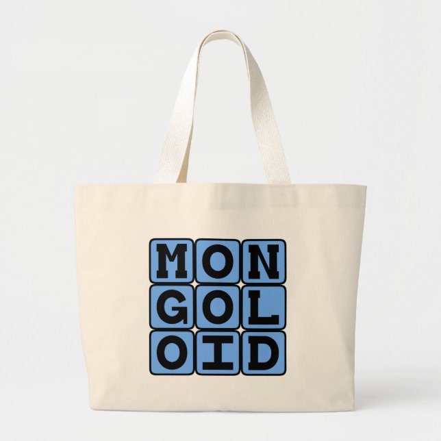 Mongoloid, Offensive Term Large Tote Bag (Front)