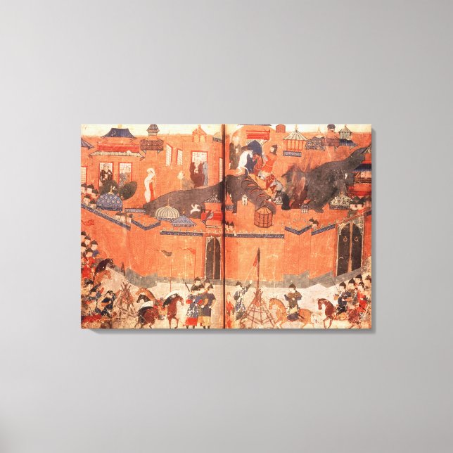 Mongols under the leadership of Hulagu Khan Canvas Print (Front)