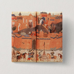 Mongols under the leadership of Hulagu Khan Pinback Button