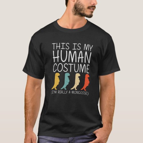 Mongoose Halloween Human Costume Mustelid Easy DIY T_Shirt