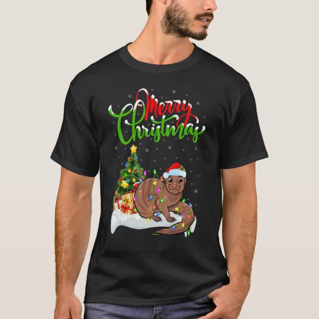 Mongoose   Xmas Decorations Santa Mongoose Christm T-Shirt (Front)