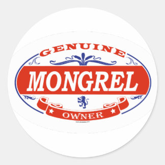 Mongrel  classic round sticker
