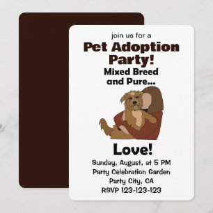 Mongrel Dog Mixed Breed Pure Love Pet Adoption Invitation