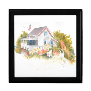 Monhegan Cottage J Kilburn Keepsake Box