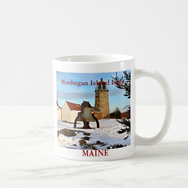 Monhegan Island Light, Maine Coffee Mug (Right)