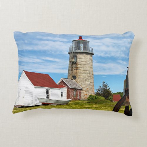 Monhegan Island Lighthouse Maine Decorative Pillow