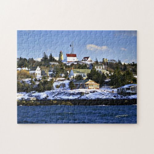 Monhegan Island Lighthouse Maine Jigsaw Puzzle