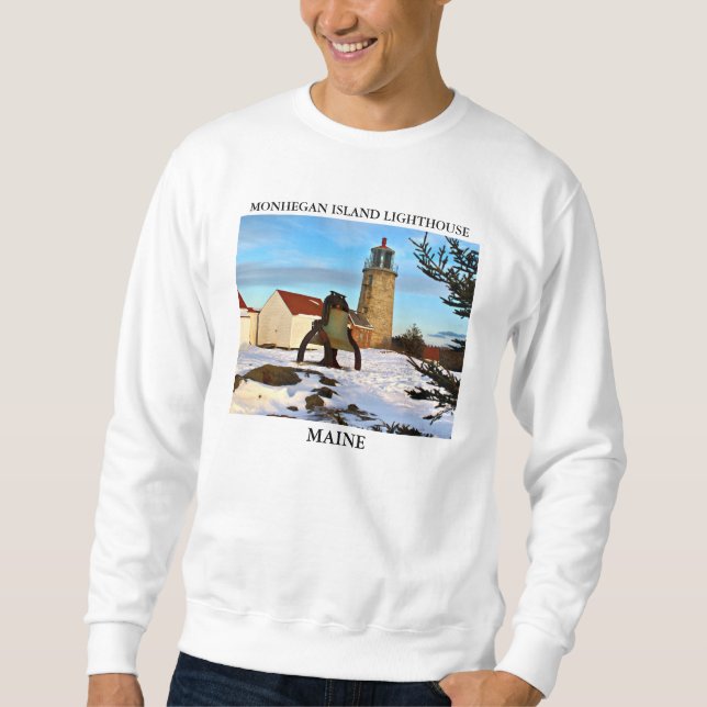 Monhegan Island Lighthouse, Maine Sweatshirt (Front)