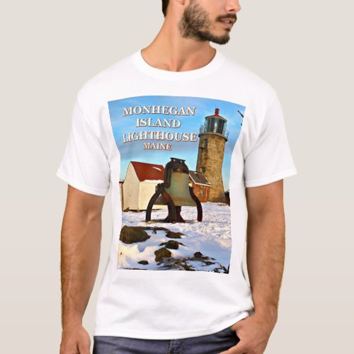 Monhegan Island Lighthouse Maine T_Shirt