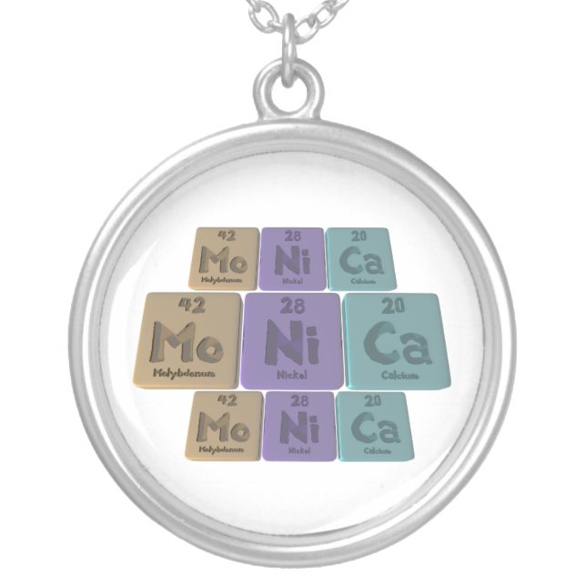 Monica as Molybdenum Nickel Calcium Silver Plated Necklace (Front)
