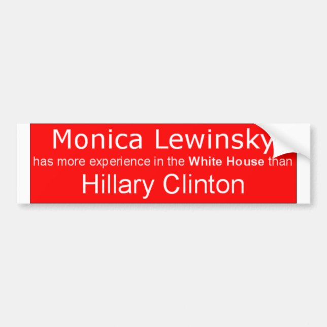 Monica Lewinsky for President! Bumper Sticker (Front)