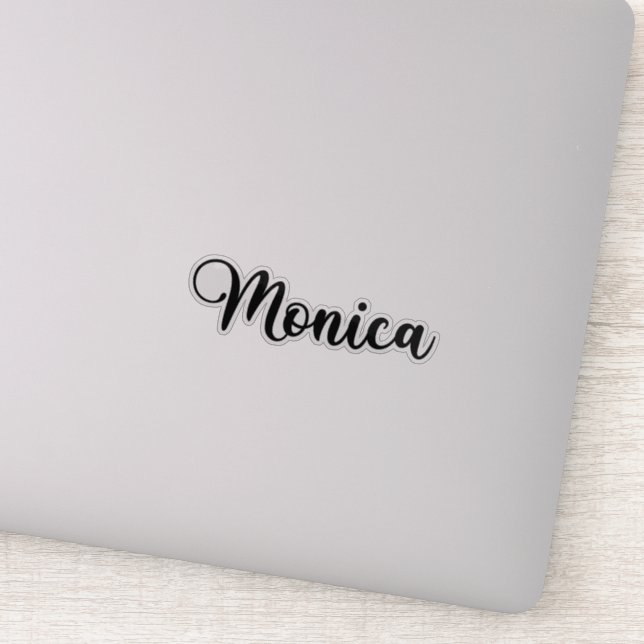 Monica Name - Handwritten Calligraphy Sticker (Detail)