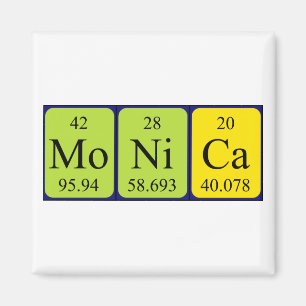 Monica periodic table name magnet