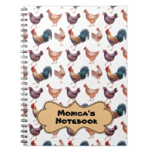 Monica's Chicken Spiral Notebook