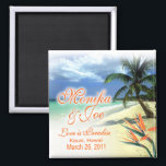 Monika's Custom Wedding Favor Keepsake Magnet<br><div class="desc">This save the date announcement has been personalized for a customer but if you like what you see, there is a blank template that you can customize with your own text and font preferences. Matching customizable stickers, save the date announcements, invitations, stickers, postcards and RSVP cards are also available for...</div>