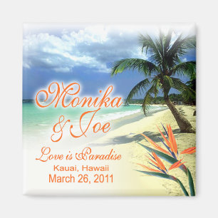 Monika's Custom Wedding Favor Keepsake Magnet
