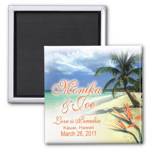 Monikas Custom Wedding Favor Keepsake Magnet