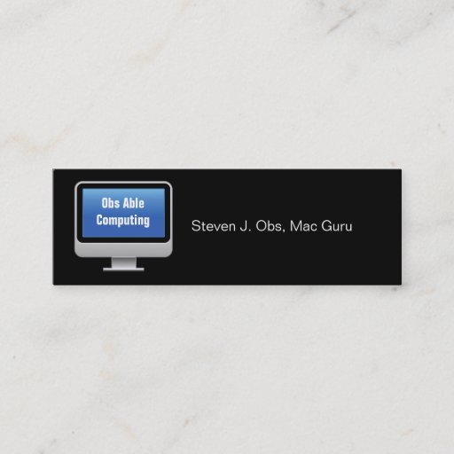 Customizable Monitor Computing Card Business Card Templates