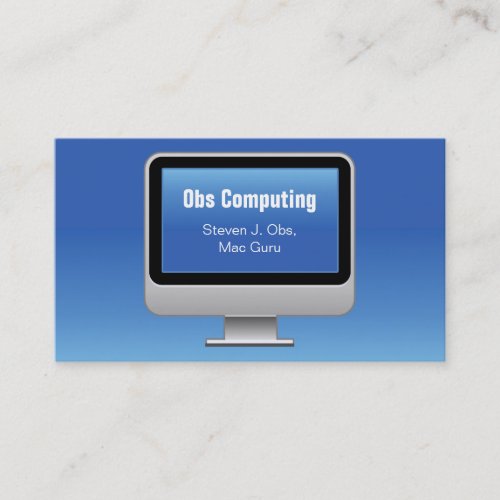 Monitor Computing Card Business Cards