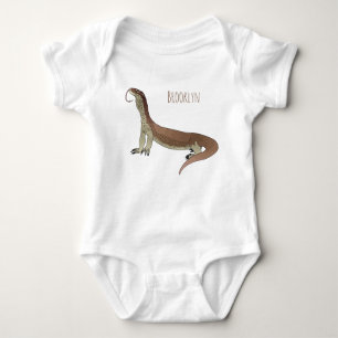 Monitor lizard cartoon illustration baby bodysuit