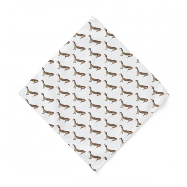 Monitor lizard cartoon illustration  bandana (Front)