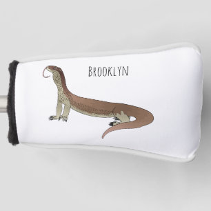 Monitor lizard cartoon illustration golf head cover
