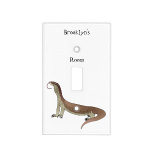 Monitor lizard cartoon illustration light switch cover