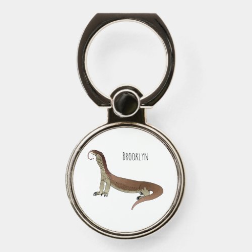 Monitor lizard cartoon illustration phone ring stand