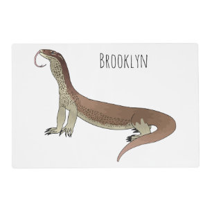 Monitor lizard cartoon illustration placemat