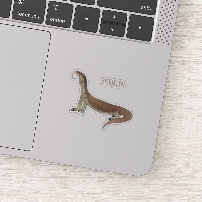Monitor lizard cartoon illustration sticker (Detail)