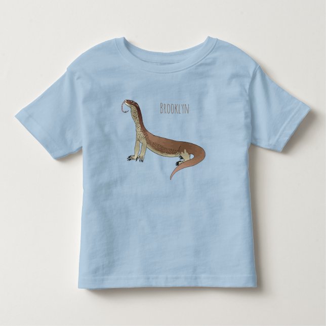 Monitor lizard cartoon illustration toddler t-shirt (Front)