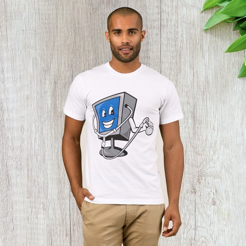 Monitor With A Stethoscope Mens T_Shirt
