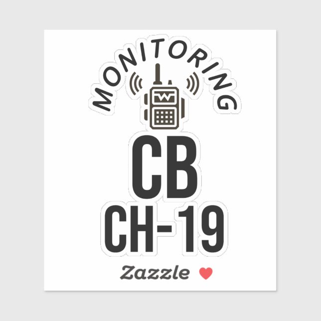 Monitoring CB Channel 19 Sticker (Sheet)