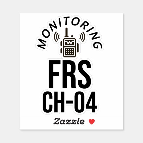 Monitoring FRS Channel 4 Sticker