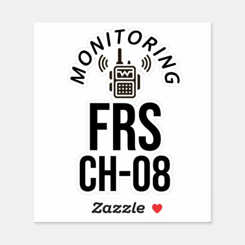 Monitoring FRS Channel 8 Sticker
