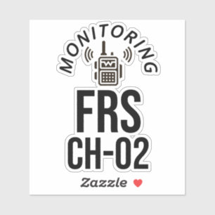 Monitoring FRS Radio Channel 2 Sticker