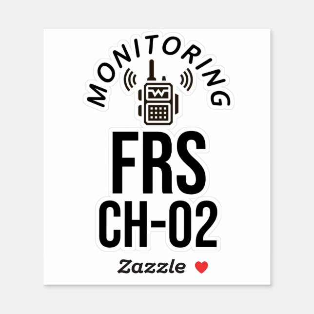 Monitoring FRS Radio Channel 2 Sticker (Sheet)