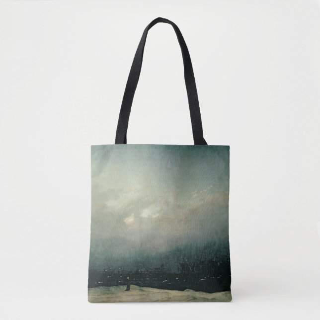 Monk by sea, 1809 tote bag (Front)