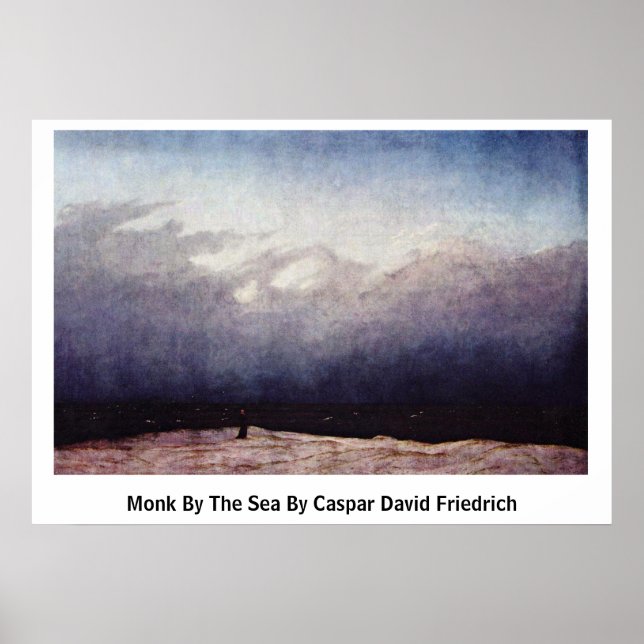 Monk By The Sea By Caspar David Friedrich Poster (Front)