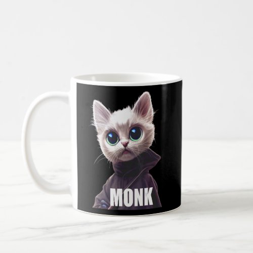 Monk Cat  Kitten Merch Monastery Item Monastic  Coffee Mug