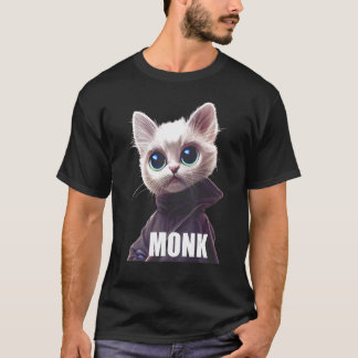 Monk Cat Kitten Merch Monastery Item Monastic T-Shirt