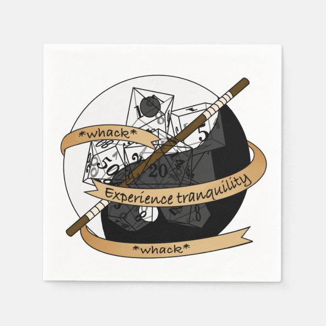 Monk Dice Design Napkins (Front)