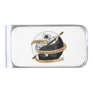 Monk Dice Design Silver Finish Money Clip