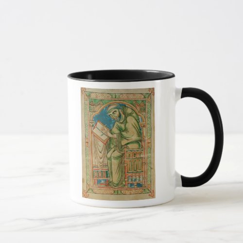 Monk Eadwine at work on the manuscript Mug